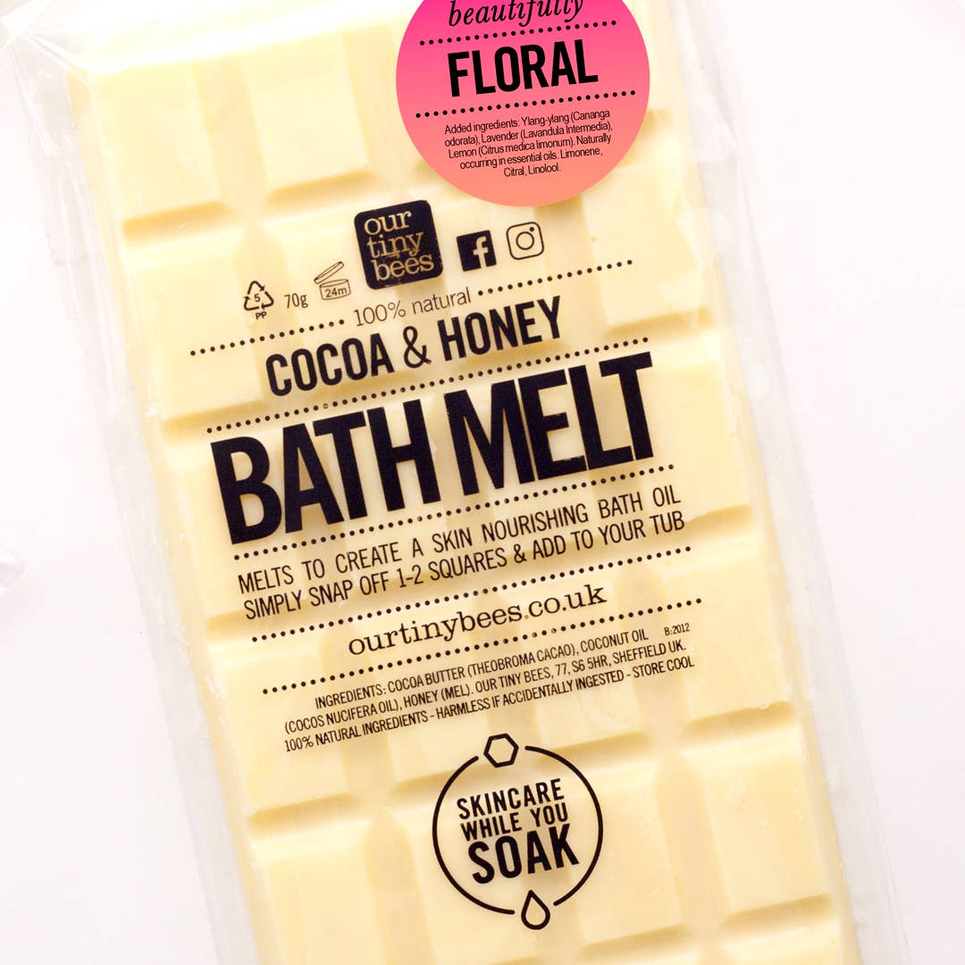Floral Bath Melt / Ylang-Ylang & Lemon / 100% Natural / Eco Friendly