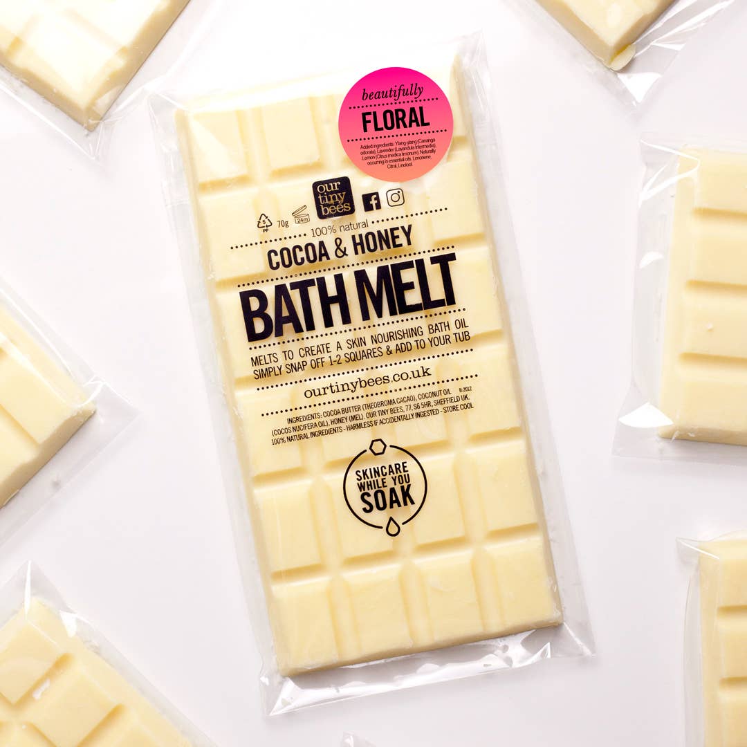 Floral Bath Melt / Ylang-Ylang & Lemon / 100% Natural / Eco Friendly